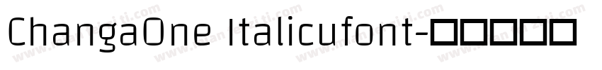 ChangaOne Italicufont字体转换